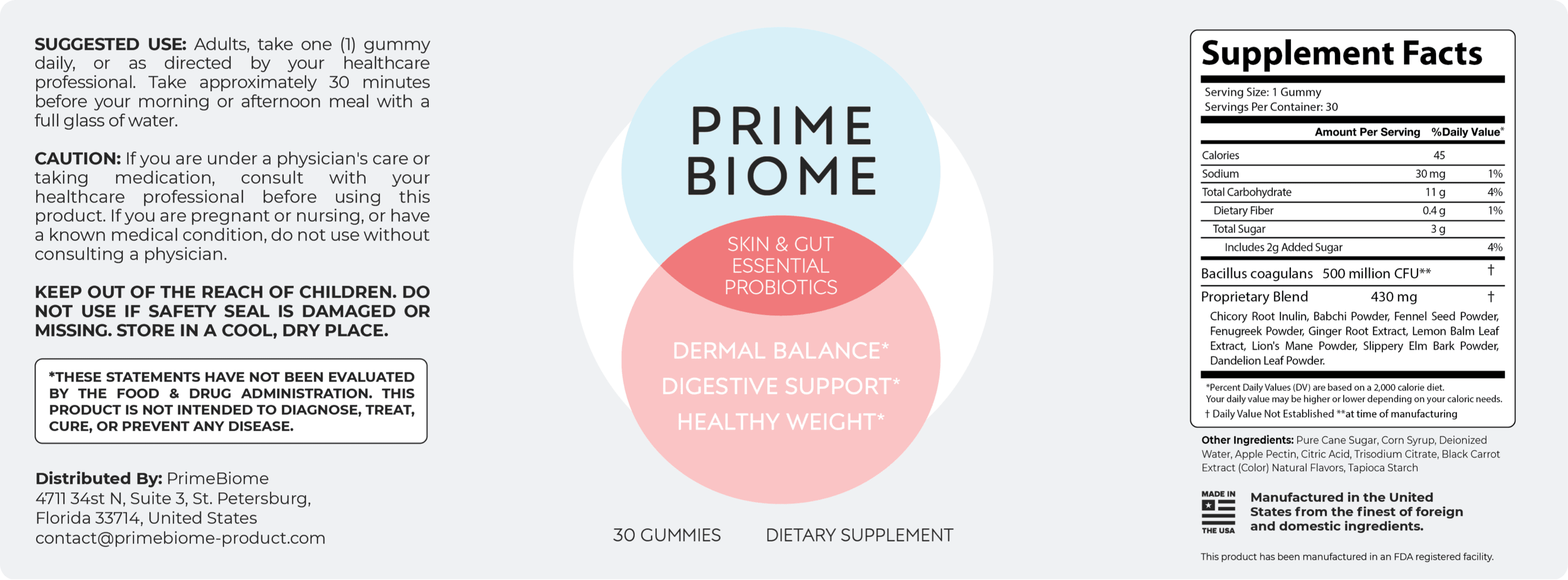 PRIMEBIOME LABEL